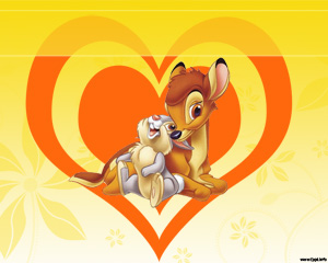Bambi y Tambor Powerpoint PPT Template